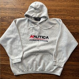 #645 NAUTICA COMPETITION Gray Hoodie for Men SIZE XXL